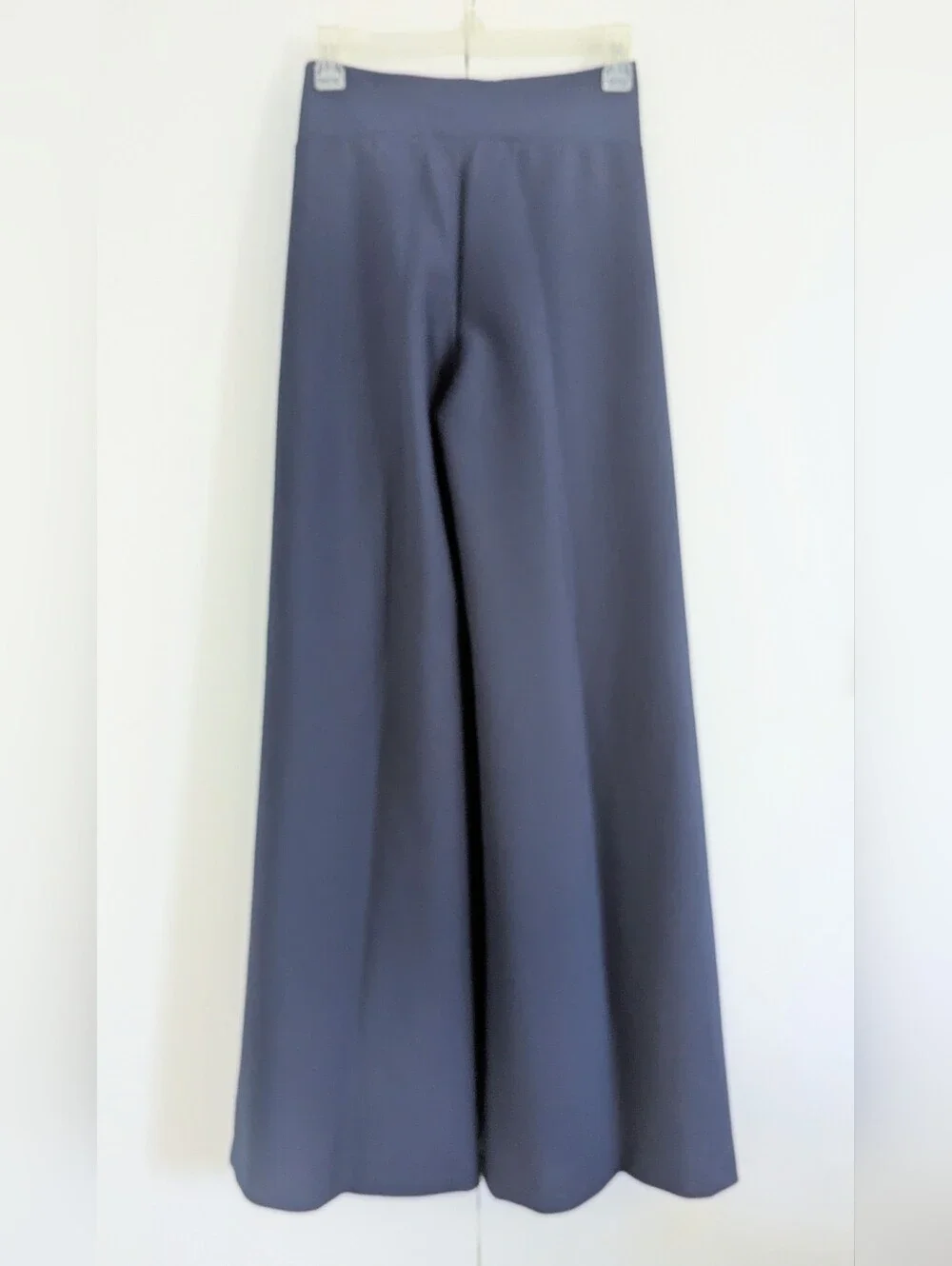 CARBON 38 Navy Wide Leg Trousers with High Rise Waist; Size S, 33.5" Inseam - Picture 4 of 9